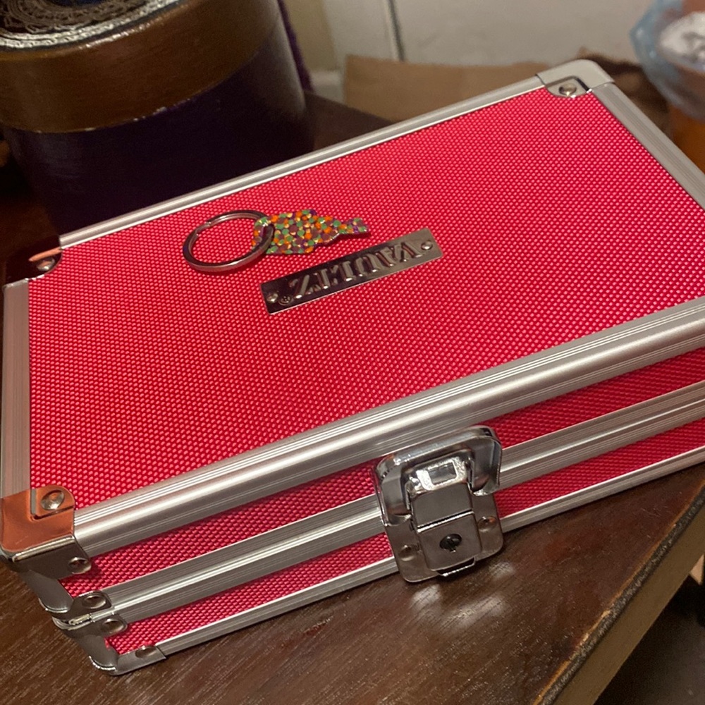 Vaultz pink locking pencil box new
